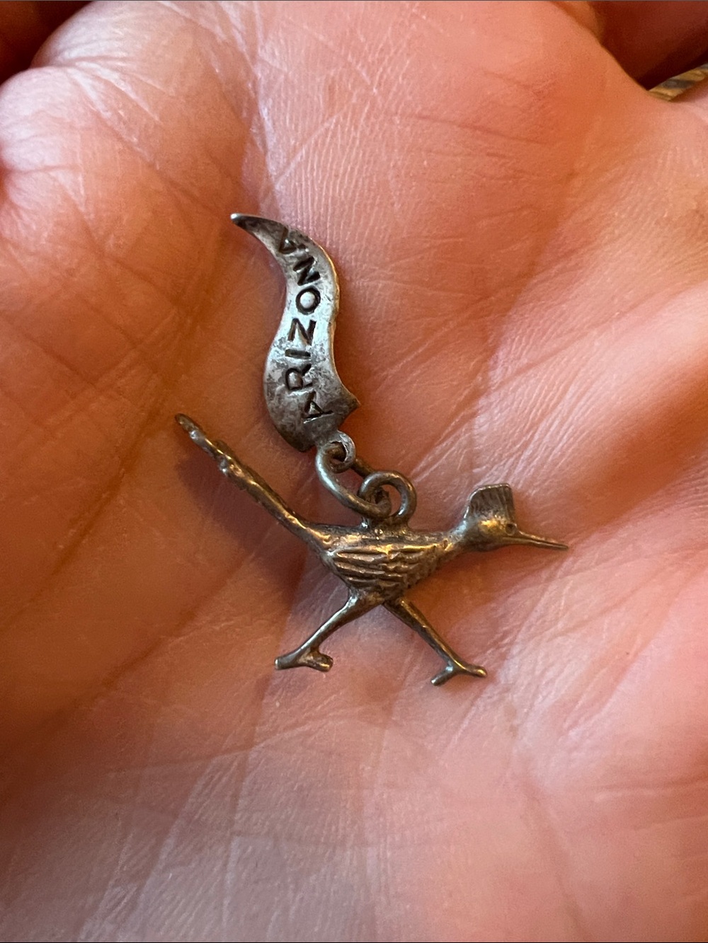 Vintage Sterling Silver Roadrunner charm
